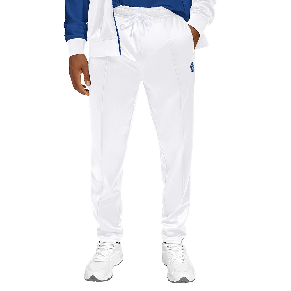 Men's Starter White Toronto Maple Leafs Frankie Pique Track Pants