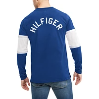 Men's Tommy Hilfiger Blue Toronto Maple Leafs Walter Lace-Up - Long Sleeve T-Shirt