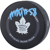 Michael Bunting Maple Leafs de Toronto dédicacé modèle 2021 rondelle de jeu officielle