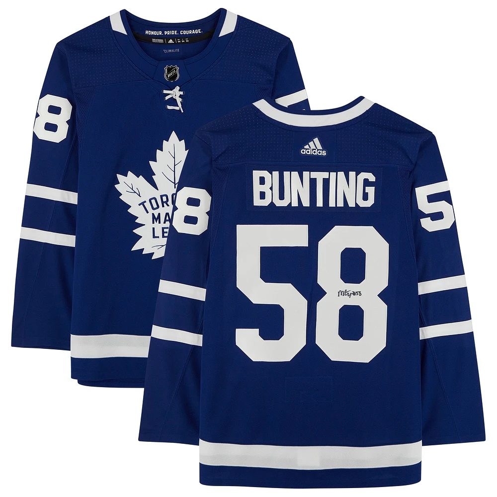 Michael Bunting Toronto Maple Leafs Autographed Blue Adidas Authentic Jersey