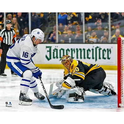 Mitch Marner Toronto Maple Leafs Unsigned 2019 Stanley Cup Playoffs Penalty Shot Goal vs. Boston Photograph