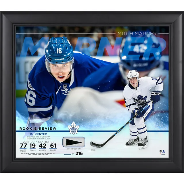 Michael Bunting Toronto Maple Leafs Framed 15 x 17 Rookie Review Collage with Piece of Game-Used Puck - Limited Edition 258
