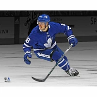 Photographie de Mitchell Marner, maillot bleu non signé des Maple Leafs Toronto