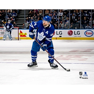 Morgan Rielly Toronto Maple Leafs Unsigned Scores Game Seven of the First Round 2022 Stanley Cup Playoffs Photograph