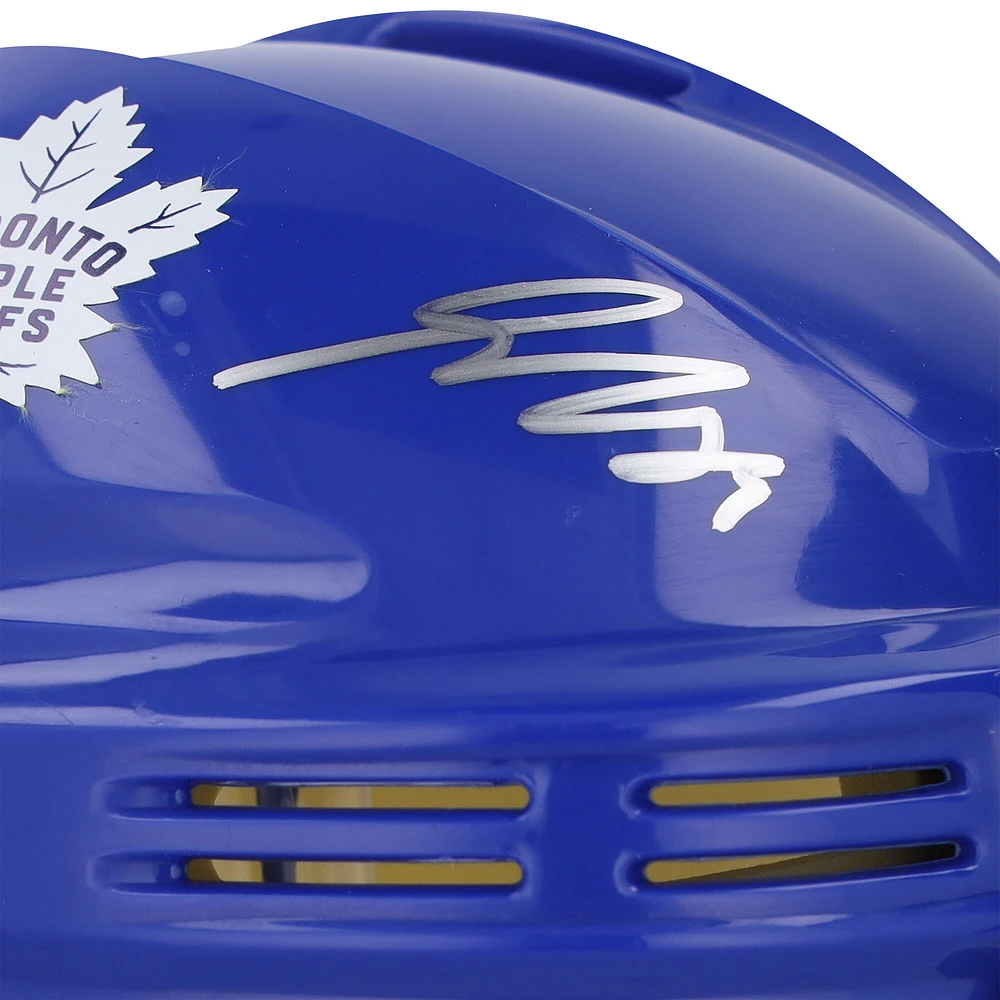 Nick Robertson Toronto Maple Leafs Autographed Blue Mini Helmet 