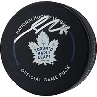 Nick Robertson Toronto Maple Leafs Autographed Official Game Puck 