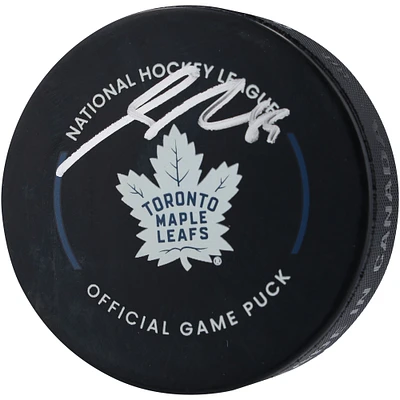Nick Robertson Toronto Maple Leafs Autographed Official Game Puck 