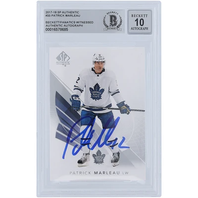 Patrick Marleau Toronto Maple Leafs Autographié 2017-18 Upper Deck SP Authentique #35 Beckett Fanatics Witnessed Authentifié 10 Carte