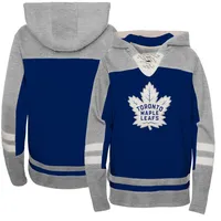 Outerstuff Youth Blue Toronto Maple Leafs Ageless Revisited Lace-Up V-Neck Pullover Hoodie Size: Small