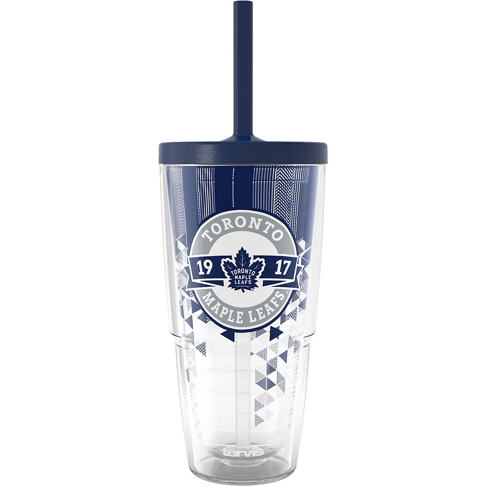 Gobelet classique Tervis Toronto Maple Leafs de 24 oz avec couvercle à paille