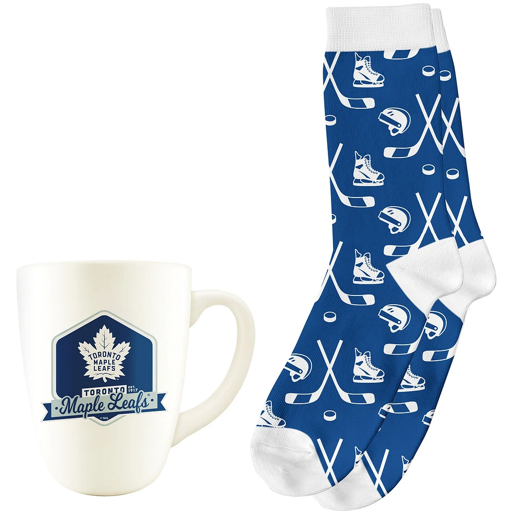 The Sports Vault Toronto Maple Leafs 14oz. Retro Mug & Sock Set