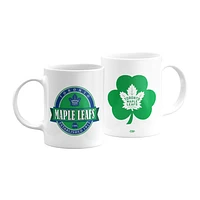 The Sports Vault White Maple Leafs de Toronto 2021 Saint-Patrick - 11 oz. Lot de 2 tasses à café