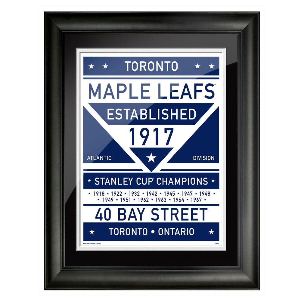 Toronto Maple Leafs 12'' x 16'' Team Dual Tone Framed Artwork