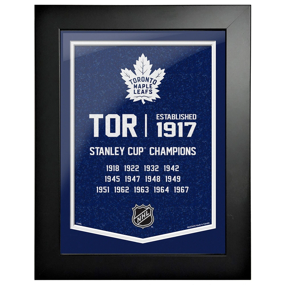 Maple Leafs de Toronto - Oeuvre encadrée de l'équipe Empire de 12 po x 16 po