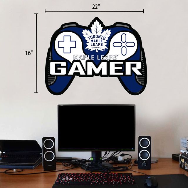 Maple Leafs de Toronto - Décalcomanie murale 16'' x 22'' Controller Gamer