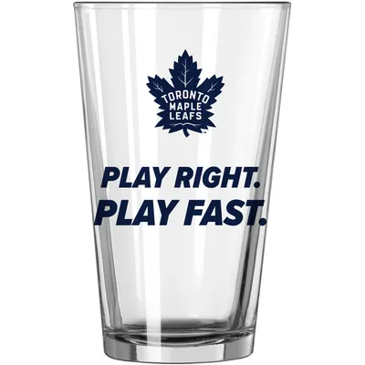 Feuilles d'érable de Toronto 16 oz. Verre à pinte à slogan d'équipe