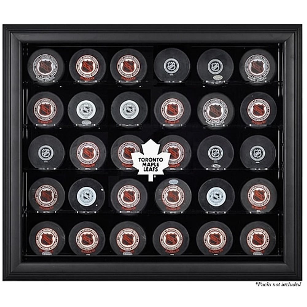 Toronto Maple Leafs (1970-2016) 30-Puck Black Display Case