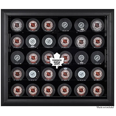 Toronto Maple Leafs (1970-2016) 30-Puck Black Display Case