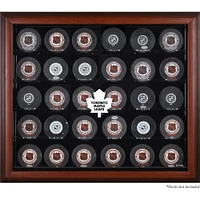 Toronto Maple Leafs (1970-2016) 30-Puck Mahogany Display Case