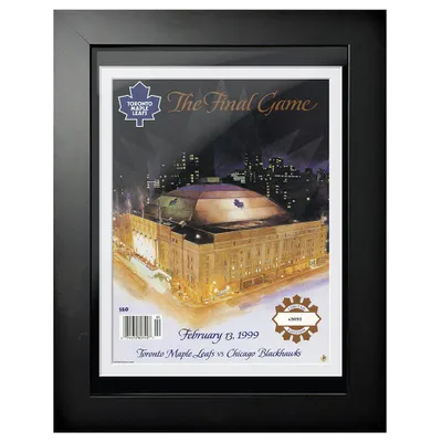 Jeu final des Maple Leafs de Toronto 1999 Maple Leaf Gardens - Couverture de programme encadrée de 12'' x 16''