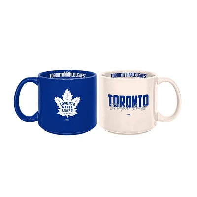 Lot de 2 tasses empilables de 15 oz des Maple Leafs de Toronto