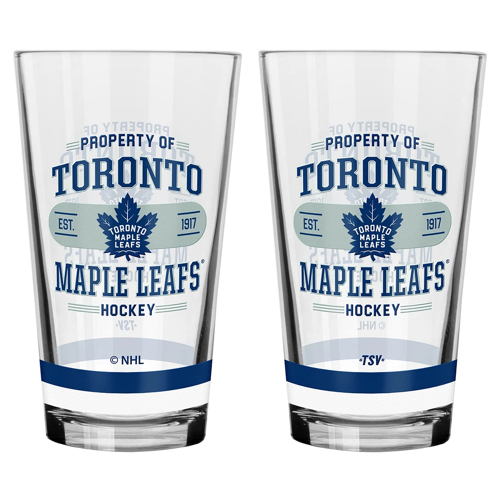 Ensemble de 2 verres à mélanger des Maple Leafs de Toronto