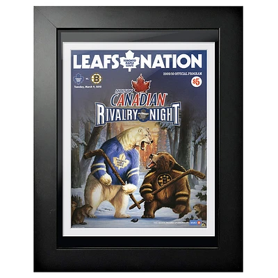Toronto Maple Leafs 2010 Rivalry Night - 12'' x 16'' Framed Program Cover