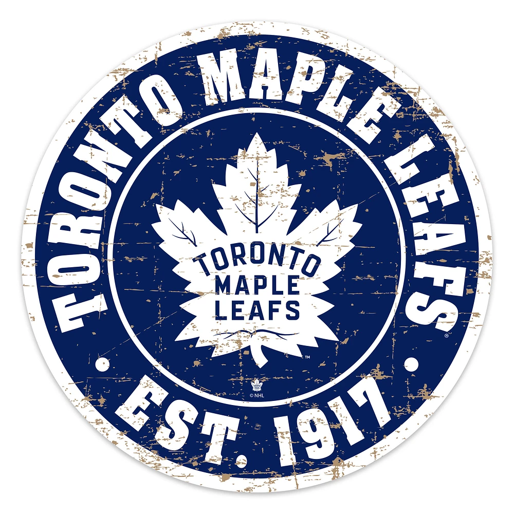 Toronto Maple Leafs 22'' Distressed Logo Wall Sign
