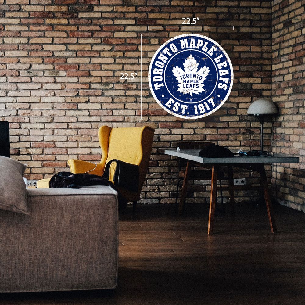 Toronto Maple Leafs 22'' Distressed Logo Wall Sign