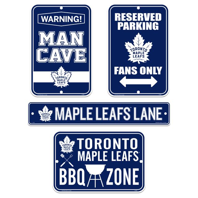 Enseigne de fan 4 pièces des Maple Leafs de Toronto - Ensemble