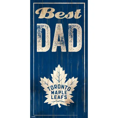 Toronto Maple Leafs 6" x 12" Best Dad Sign