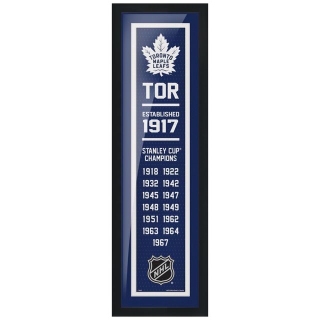 Oeuvre d'art encadrée Team Empire des Maple Leafs de Toronto 6'' x 22''