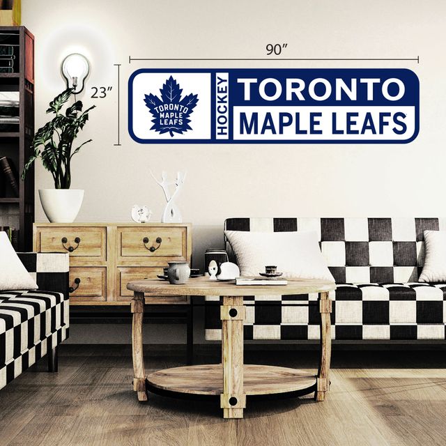 Autocollant mural repositionnable avec logo d'équipe 90'' x 23'' des Maple Leafs de Toronto