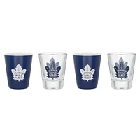 Ensemble de quatre verres à shot des Maple Leafs de Toronto