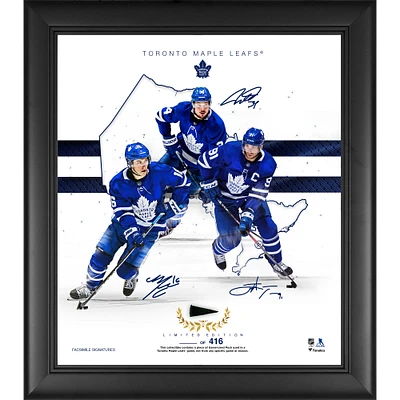 Toronto Maple Leafs Framed 15" x 17" Franchise Foundations Collage with a Piece of Game Used Puck - Limited Edition of 416