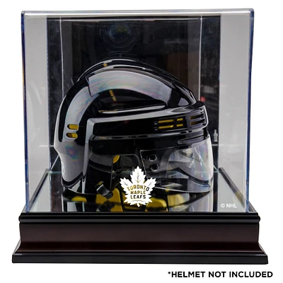 Toronto Maple Leafs Mahogany Logo Mini Helmet Display Case