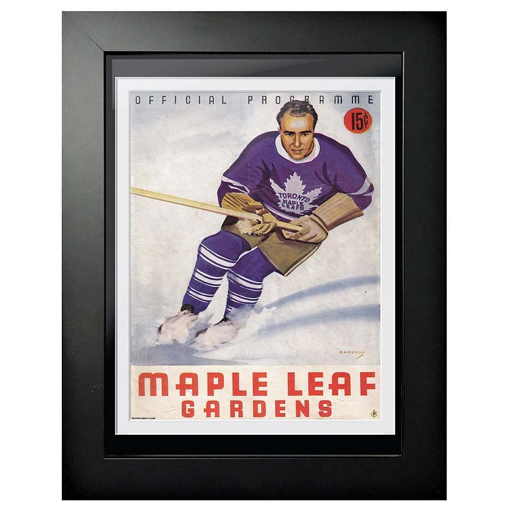 Toronto Maple Leafs Maple Leaf Gardens Crossover - Couverture de programme encadrée 12'' x 16''