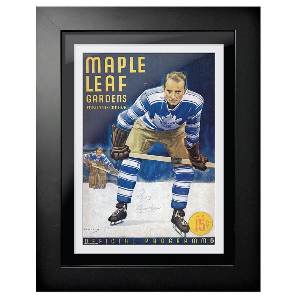 Toronto Maple Leafs Maple Leaf Gardens Goalie - 12'' x 16'' Framed Program Cover