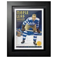 Gardien de but des Maple Leafs de Toronto Maple Leaf Gardens - Couverture de programme encadrée 12'' x 16''