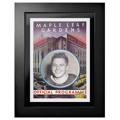 Joueur des Maple Leaf Gardens des Maple Leafs de Toronto - Couverture de programme encadrée de 12 '' x 16 ''