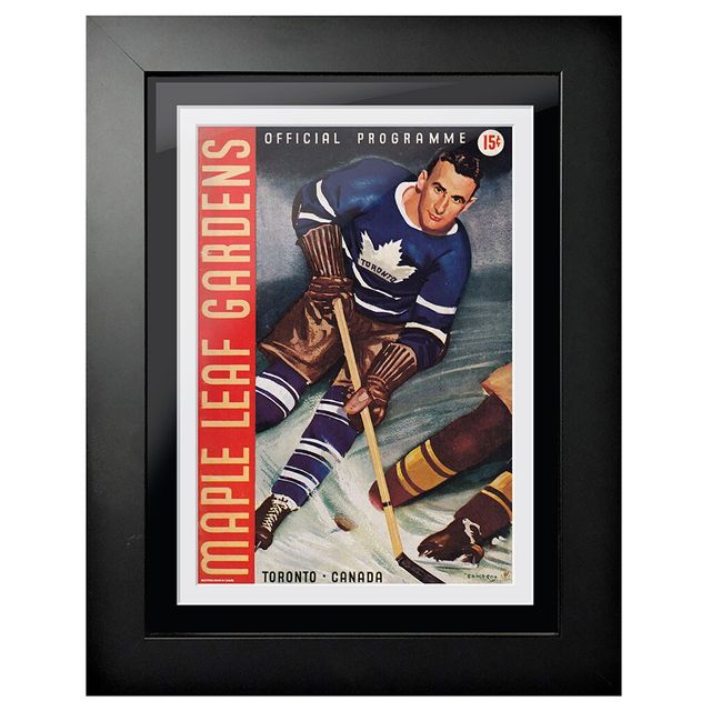 Toronto Maple Leafs Maple Leaf Gardens Rouge - Couverture de programme encadrée 12'' x 16''