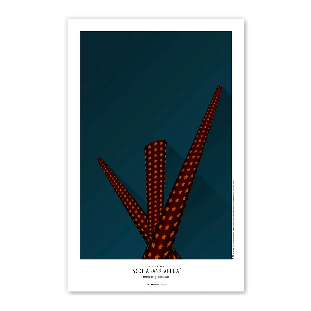 Toronto Maple Leafs Scotiabank Arena 11'' x 17'' Minimalist Stadium Poster Art Print