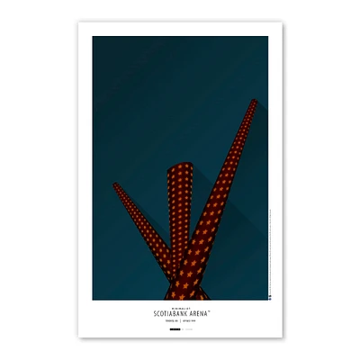 Toronto Maple Leafs Scotiabank Arena 11'' x 17'' Minimalist Stadium Poster Art Print