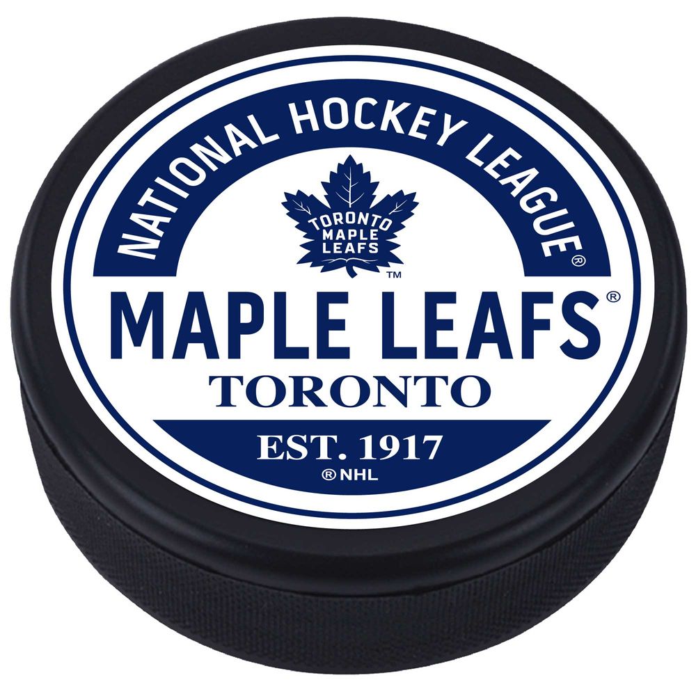 Toronto Maple Leafs - Textured Block Logo Puck