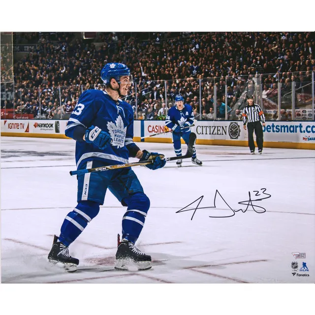 John Tavares Toronto Maple Leafs Unsigned White Jersey Skating Photograph