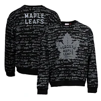 Unisex Mitchell & Ness Black Toronto Maple Leafs Oversized Meaningful Words Pullover Sweatshirt