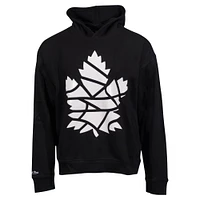 Unisex Mitchell & Ness Black Toronto Maple Leafs Stain Glass Oversized Pullover Hoodie