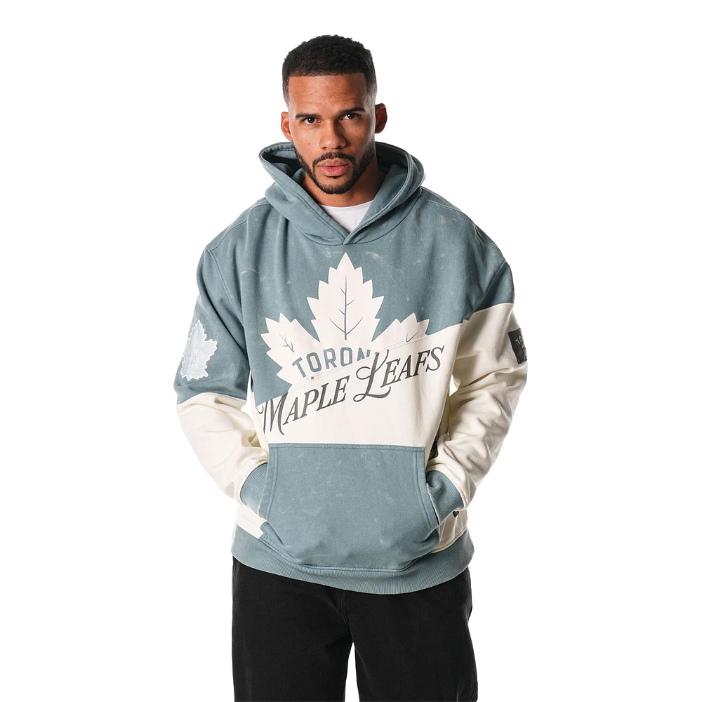 Sweat à capuche unisexe bleu clair/crème The Wild Collective des Maple Leafs de Toronto