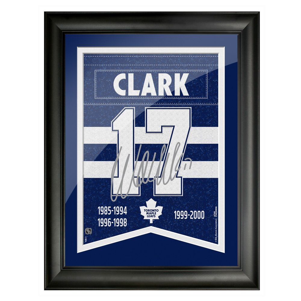 Wendel Clark Toronto Maple Leafs 12'' x 16'' Framed Replica Signature Alumni - Banner