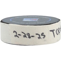 William Nylander Toronto Maple Leafs Game-Used Goal Puck vs. New York Rangers on February 28, 2025